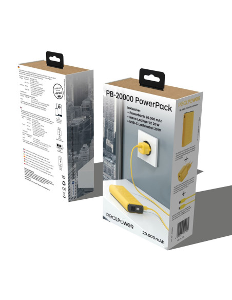 Ultron Pb-20000 20000 Mah Żółty