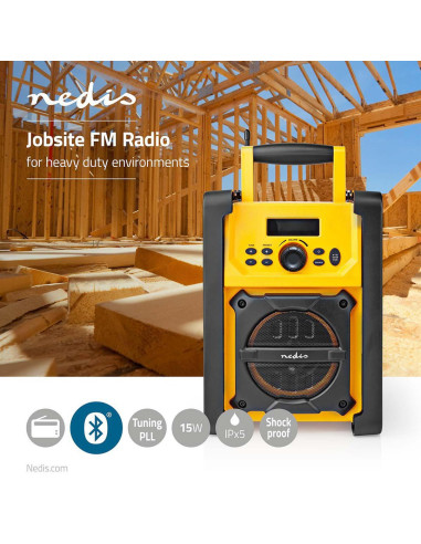 Nedis Rdfm3100Yw Radio Miejsce Pracy Cyfrowy Czarny, Żółty