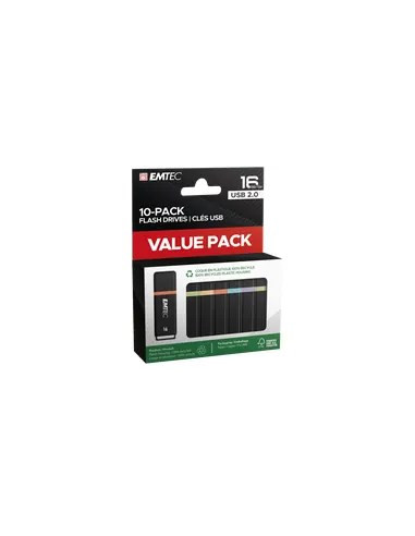 Emtec K100 Pamięć Usb 16 Gb Usb Typu-A 2.0 Czarny, Wielobarwny