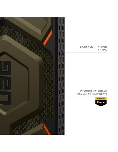 Urban Armor Gear Monarch Pro Kevlar Pokrowiec Na Telefon Komórkowy 17,5 Cm (6.9") Zielony