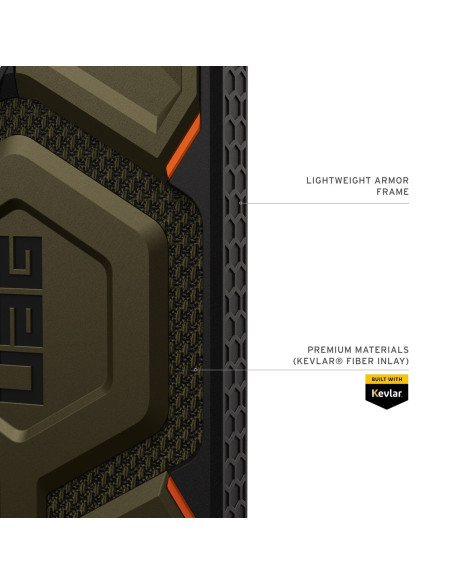 Urban Armor Gear Monarch Pro Kevlar Pokrowiec Na Telefon Komórkowy 17,5 Cm (6.9") Zielony
