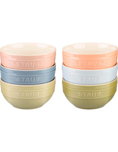 Staub Serving Zestaw 6 Misek 12 Cm, Wielokolorowe
