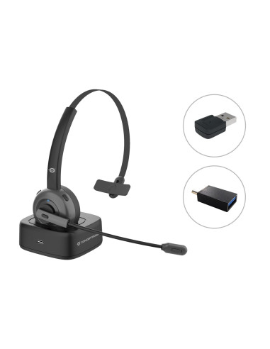 Conceptronic Polona03Bda Słuchawki/Zestaw Słuchawkowy Bezprzewodowy Opaska Na Głowę Biuro/Centrum Telefoniczne Bluetooth Podstaw