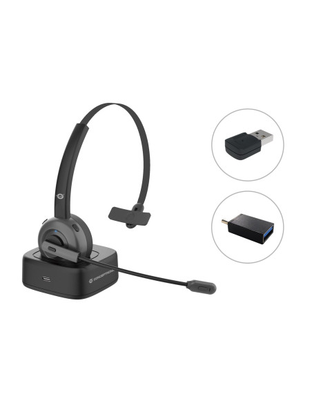 Conceptronic Polona03Bda Słuchawki/Zestaw Słuchawkowy Bezprzewodowy Opaska Na Głowę Biuro/Centrum Telefoniczne Bluetooth Podstaw