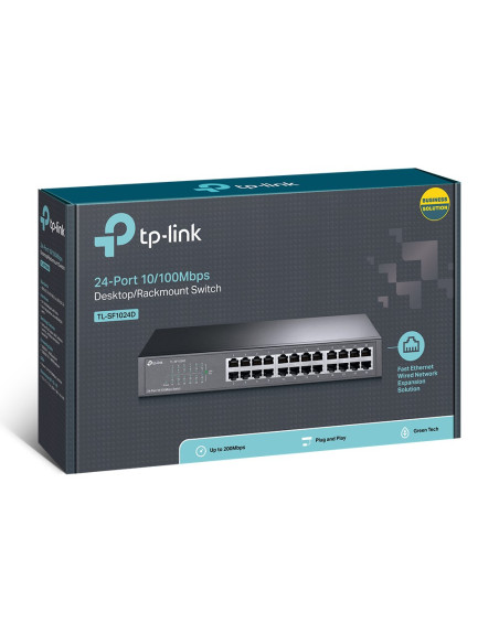 Tp-Link Tl-Sf1024D Przełącznik Sieciowy Nie Zarządzany Fast Ethernet (10/100) Szary