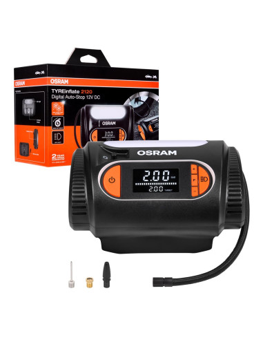 Osram Tyreinflate 2120 | Kompaktowy Akumulatorowy Kompresor | 12V