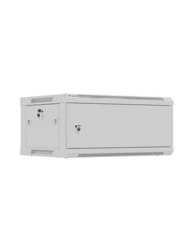 Szafa Instalacyjna Rack Wisząca 19" 4U 600X450 Szara Drzwi Metalowe Lanberg (Flat Pack)
