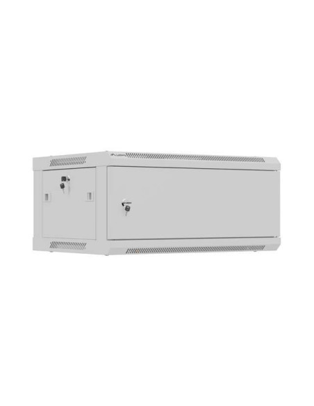 Szafa Instalacyjna Rack Wisząca 19" 4U 600X450 Szara Drzwi Metalowe Lanberg (Flat Pack)