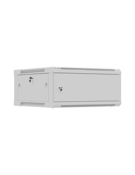 Szafa Instalacyjna Rack Wisząca 19" 4U 600X600 Szara Drzwi Metalowe Lanberg (Flat Pack)