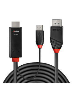 Lindy 41498 Adapter Kablowy 1 M Hdmi + Usb Type-A Displayport Czarny 2