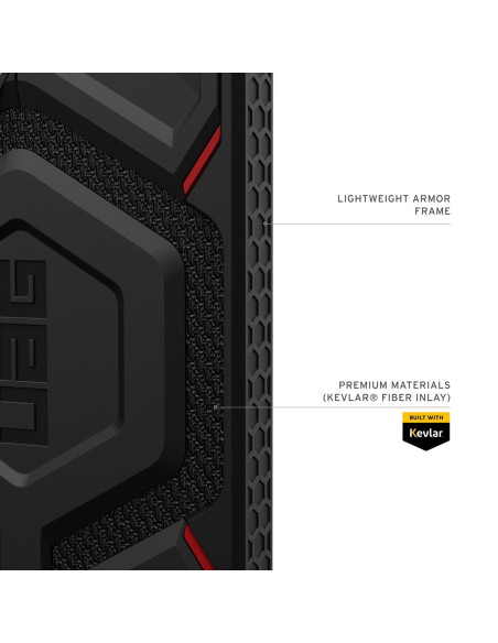 Urban Armor Gear Monarch Pro Kevlar Pokrowiec Na Telefon Komórkowy 17,5 Cm (6.9") Czarny
