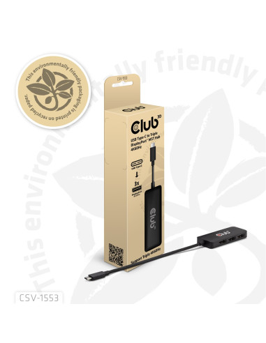 Club3D Csv-1553 Huby I Koncentratory Usb Type-C Czarny