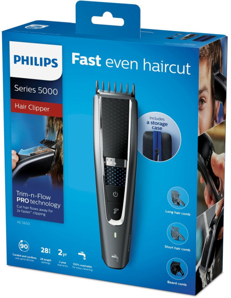 Philips 5000 Series Hairclipper Series 5000 Hc5650/15 Maszynka Do Strzyżenia Włosów Z Możliwością Mycia