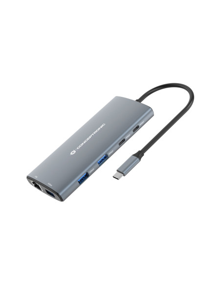 Conceptronic Donn06G Stacja Dokująca Przewodowa Usb 3.2 Gen 1 (3.1 Gen 1) Type-C Szary
