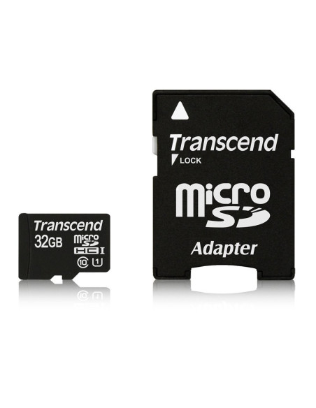 Sd Microsd Card  32Gb Transcend Sdhc Uhs1 W/Adapter