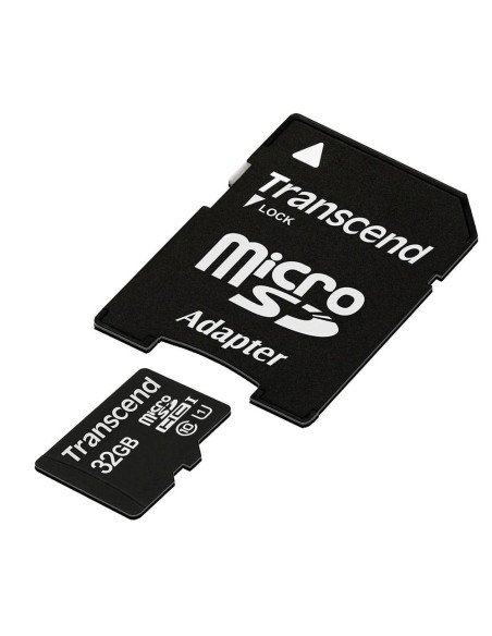Sd Microsd Card  32Gb Transcend Sdhc Uhs1 W/Adapter