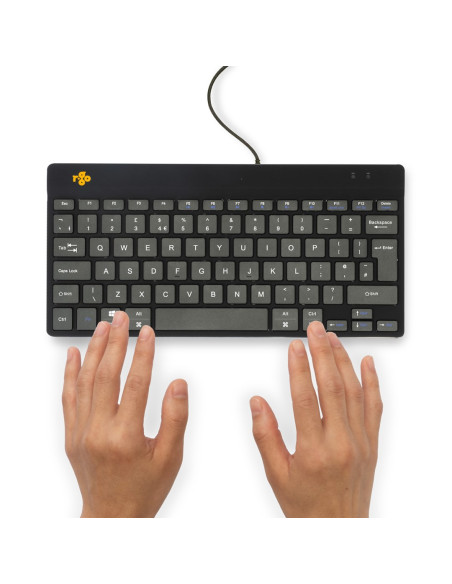 R-Go Tools Ergonomiczna R-Go Compact Break Klawiatura, Z Oprogramowaniem Do Robienia Przerw, Qwerty (Uk), Przewodowa, Czarna