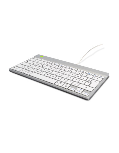 R-Go Tools Ergonomiczna R-Go Compact Break Klawiatura, Z Oprogramowaniem Do Robienia Przerw, Qwertz (De), Przewodowa, Biała