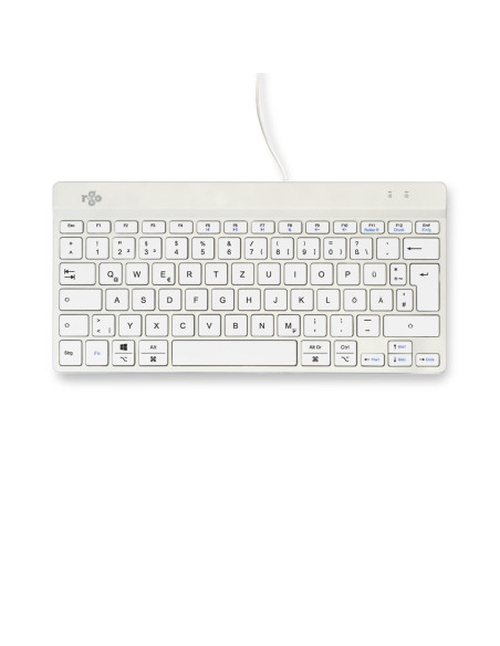 R-Go Tools Ergonomiczna R-Go Compact Break Klawiatura, Z Oprogramowaniem Do Robienia Przerw, Qwertz (De), Przewodowa, Biała