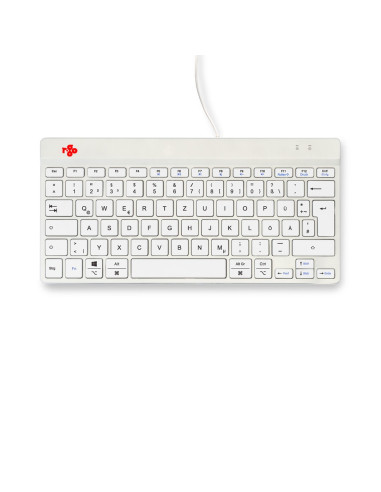 R-Go Tools Ergonomiczna R-Go Compact Break Klawiatura, Z Oprogramowaniem Do Robienia Przerw, Qwertz (De), Przewodowa, Biała