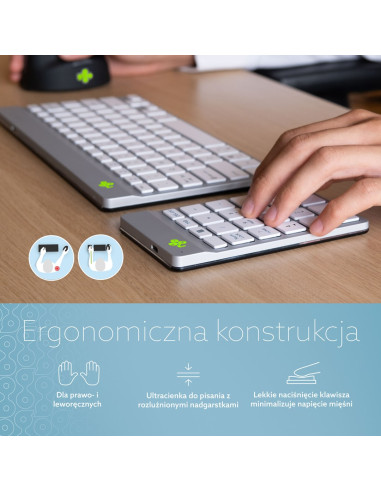 R-Go Tastatur Nummernblock Break Bluetooth Weiăź