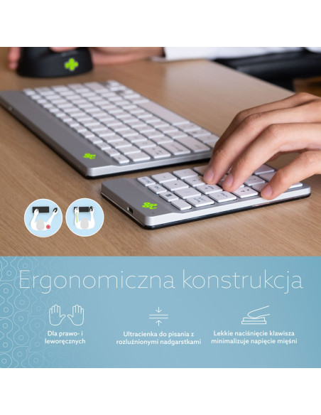 R-Go Tastatur Nummernblock Break Bluetooth Weiăź