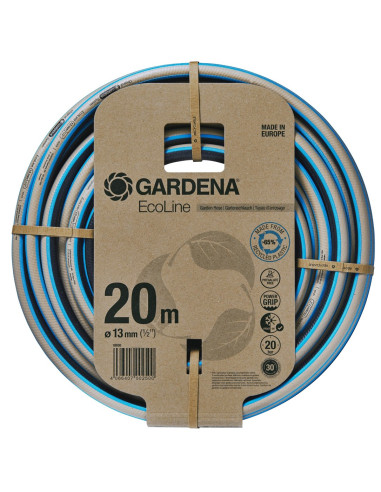 Gardena 18930-20 Wąż Ogrodowy 20 M Nad Ziemią Plastik, Termoplastyczny Elastomer Czarny, Niebieski, Szary