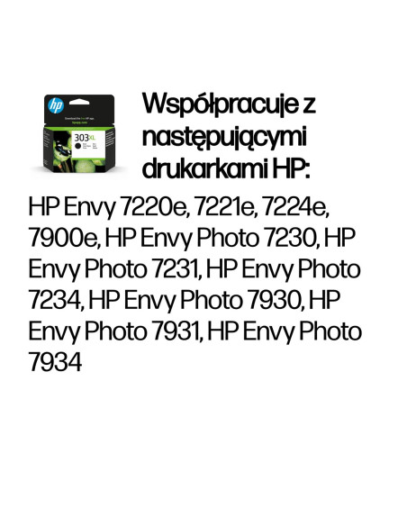 Hp Oryginalny Czarny Tusz 303Xl O Wysokiej Wydajności