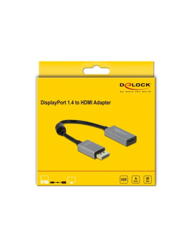 Delock Aktywny Displayport 1.4 Do Hdmi Adapter 4K 60 Hz (Hdr)