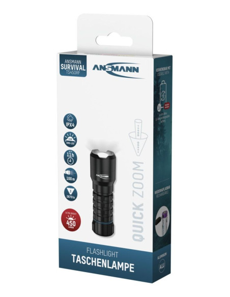 Ansmann Ts450Rf Czarny Latarka Ręczna Led