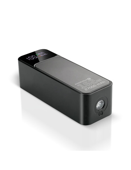 Everactive Powerbank 27 000Mah, 1X Usb, 2X Usb-C, 162,5W, Qc4+, Wbudowana Latarka, Wyświetlacz Lcd, Czarny Eb-27Q