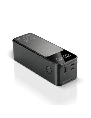Everactive Powerbank 27 000Mah, 1X Usb, 2X Usb-C, 162,5W, Qc4+, Wbudowana Latarka, Wyświetlacz Lcd, Czarny Eb-27Q