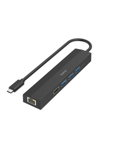 Hama 00200144 Huby I Koncentratory Usb 3.2 Gen 1 (3.1 Gen 1) Type-C 5000 Mbit/S Czarny