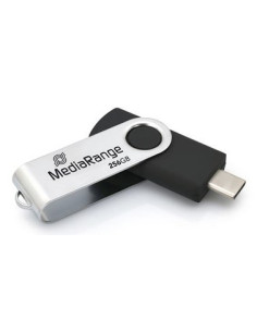 Mediarange Mr1955 Pamięć Usb 256 Gb Usb Type-C 3.2 Gen 1 (3.1 Gen 1) Czarny, Srebrny