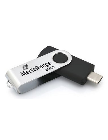 Mediarange Mr1955 Pamięć Usb 256 Gb Usb Type-C 3.2 Gen 1 (3.1 Gen 1) Czarny, Srebrny