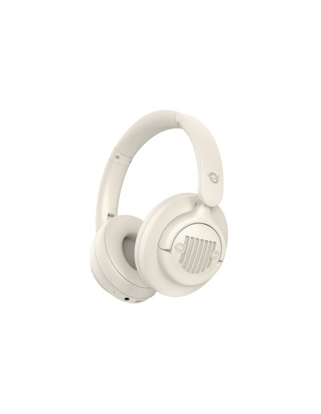 Conceptronic Alvah02C Słuchawki/Zestaw Słuchawkowy Przewodowy I Bezprzewodowy Opaska Na Głowę Muzyka Bluetooth Kremowy