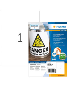 Herma 9543 Samoprzylepne Etykiety Prostokąt Biały 40 Szt.