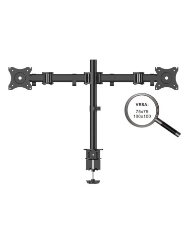 Puremounts Pm-Office-02 Uchwyt / Stojak Do Monitorów 68,6 Cm (27") Biurko Czarny