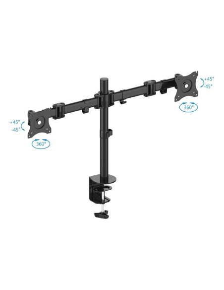 Puremounts Pm-Office-02 Uchwyt / Stojak Do Monitorów 68,6 Cm (27") Biurko Czarny
