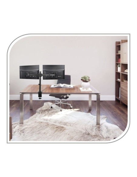 Puremounts Pm-Office-02 Uchwyt / Stojak Do Monitorów 68,6 Cm (27") Biurko Czarny
