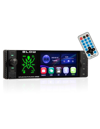 Blow Radio Spider 4" Rds Rgb Mp5/Usb/Micro Sd Blue