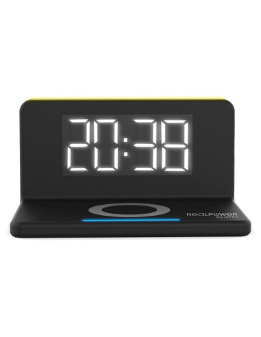 Realpower Chargeair Cyfrowy Budzik Czarny