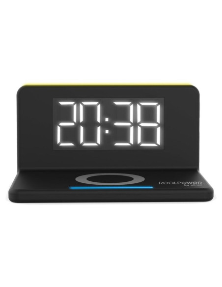 Realpower Chargeair Cyfrowy Budzik Czarny