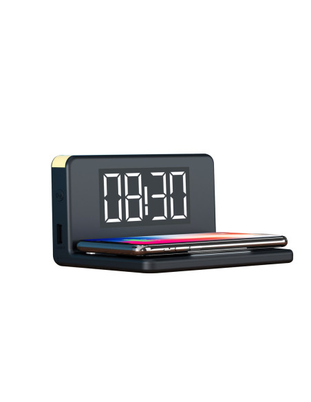 Realpower Chargeair Cyfrowy Budzik Czarny