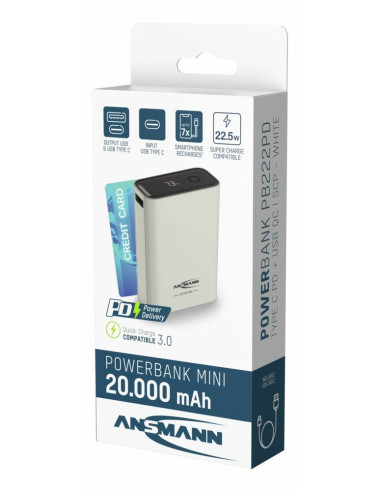 Ansmann Pb222Pd Litowo-Polimerowy (Lipo) 20000 Mah Biały
