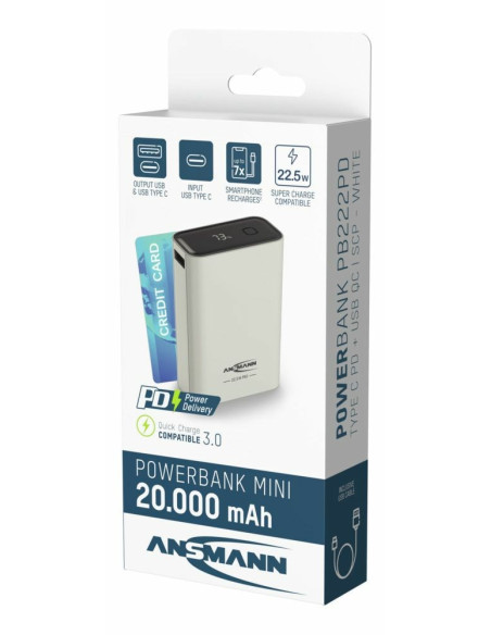 Ansmann Pb222Pd Litowo-Polimerowy (Lipo) 20000 Mah Biały