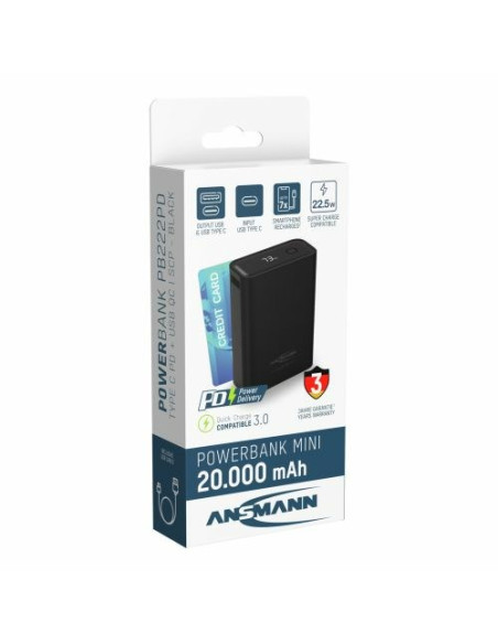 Ansmann Pb222Pd Litowo-Polimerowy (Lipo) 20000 Mah Czarny