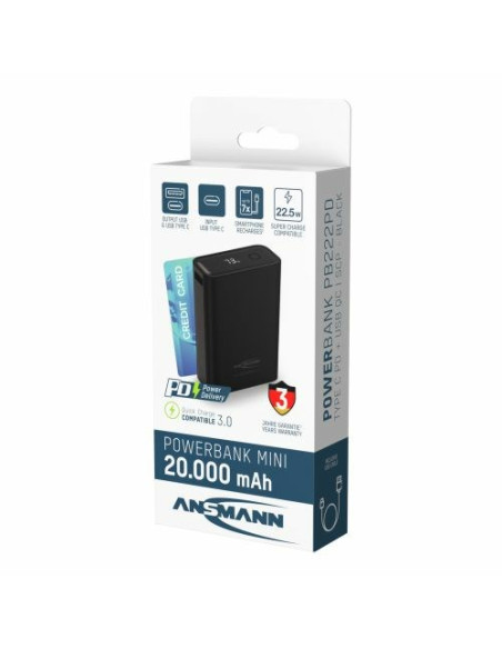Ansmann Pb222Pd Litowo-Polimerowy (Lipo) 20000 Mah Czarny