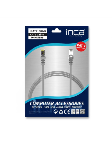 Inca Icat7-50Ag Kabel Sieciowy Szary 50 M Cat7 S/Ftp (S-Stp)