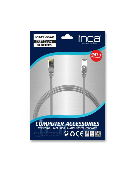 Inca Icat7-50Ag Kabel Sieciowy Szary 50 M Cat7 S/Ftp (S-Stp)